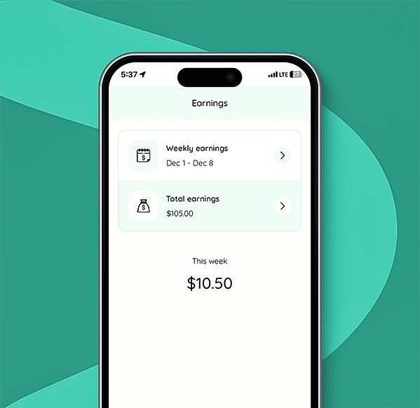 View delivery earnings