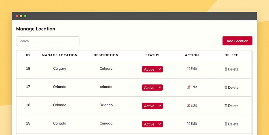 Manage location