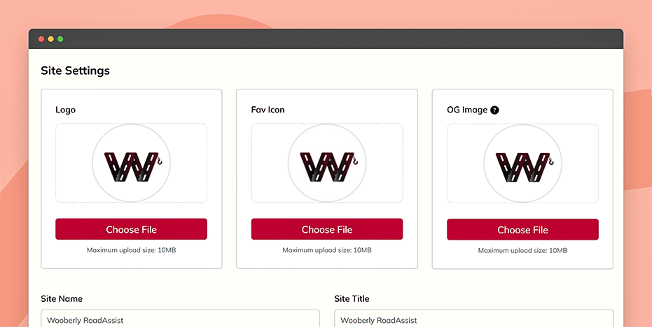 Manage site settings