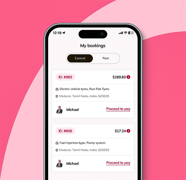View current & past bookings