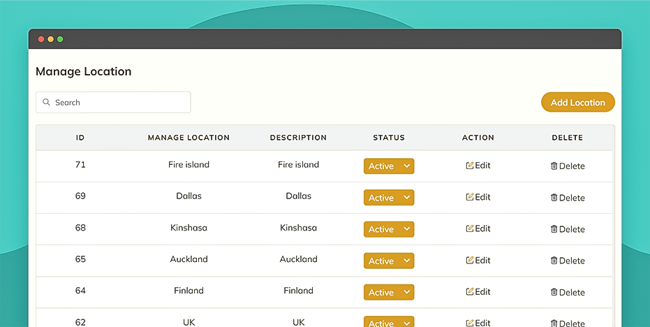 Manage location