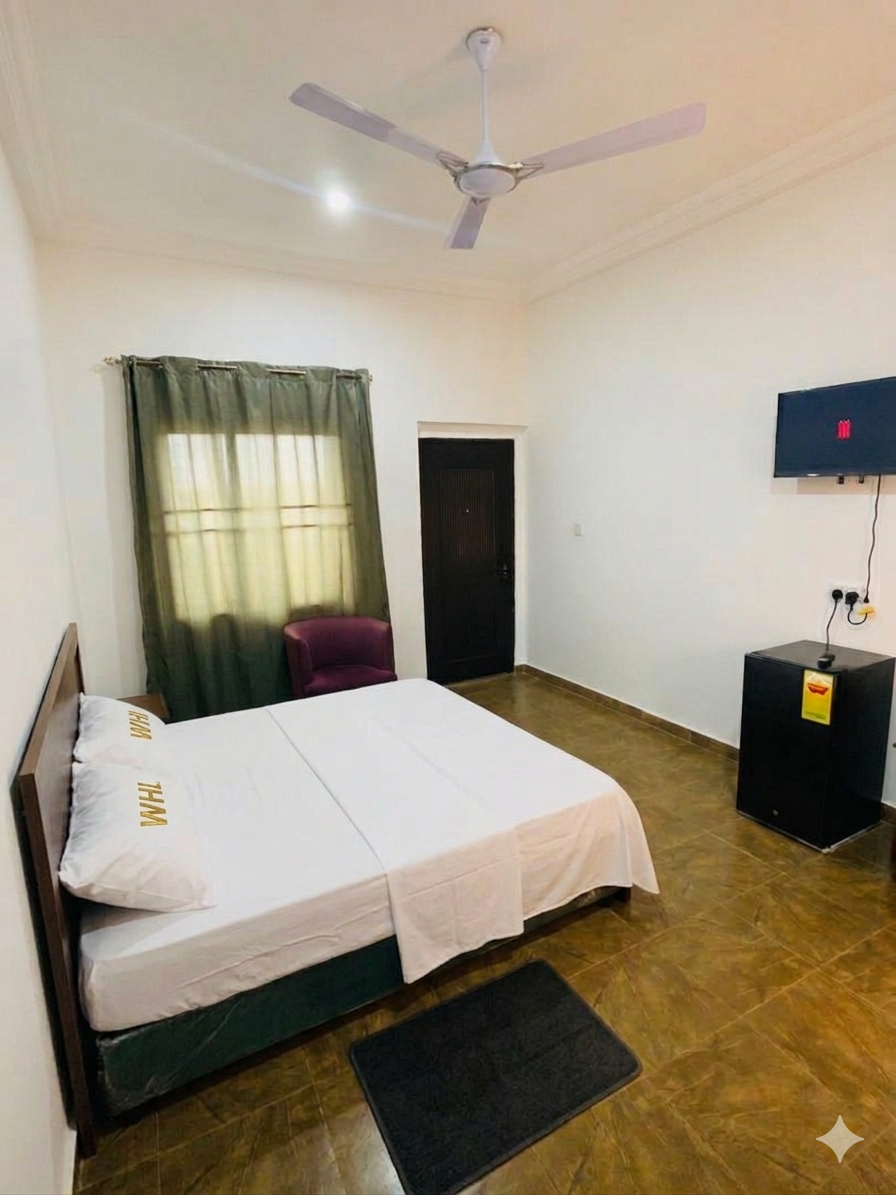 Minimalist bedroom with soft linens