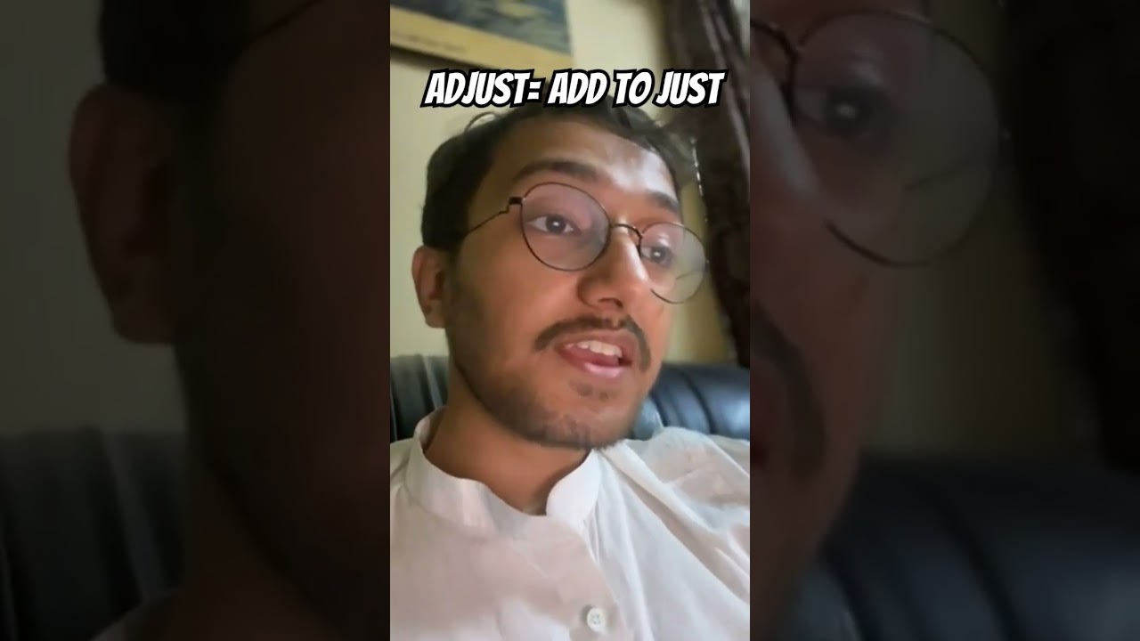 বিধির পরিপালন | Adjust means add to just