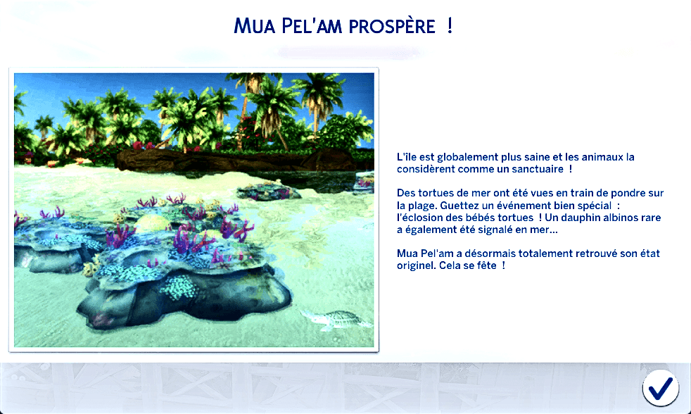 Les Sims 4 | The Castaway challenge English Mua Pel'am l'île de Sulani est complètement restaurée. Niveau 3 Challenge le naufragé Istolia Les sims 4