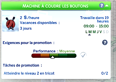 Sims 4 | Traduction FR The Seamstress (Couturier.ière) de Dion Traduction Française du mod The Seamstress Career - Carrière de la moddeuse Dion traduit par Istolia Sims 4