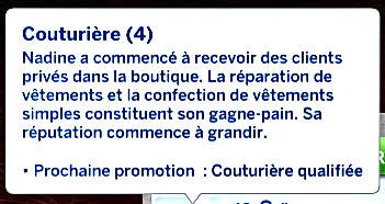 Sims 4 | Traduction FR The Seamstress (Couturier.ière) de Dion Traduction Française du mod The Seamstress Career - Carrière de la moddeuse Dion traduit par Istolia Sims 4