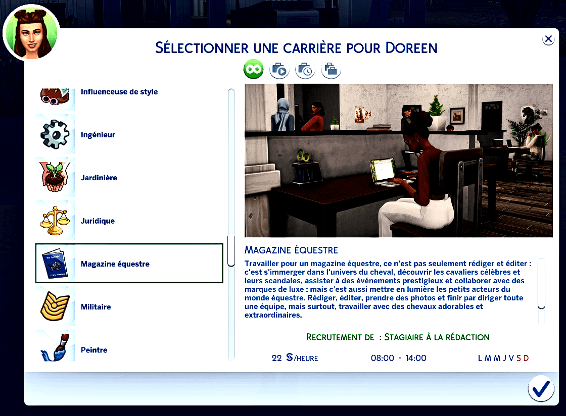 Traduction FR Equestrian Magazine (Magazine équestre) de Dion traduit par Istolia Sims 4