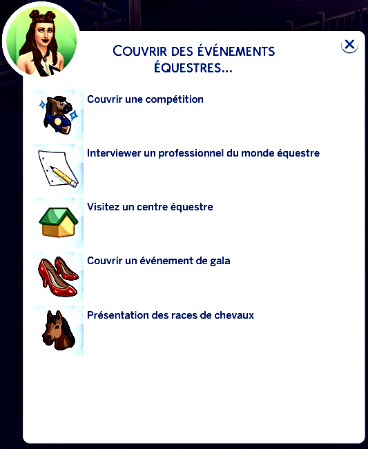Traduction FR Equestrian Magazine (Magazine équestre) de Dion traduit par Istolia Sims 4