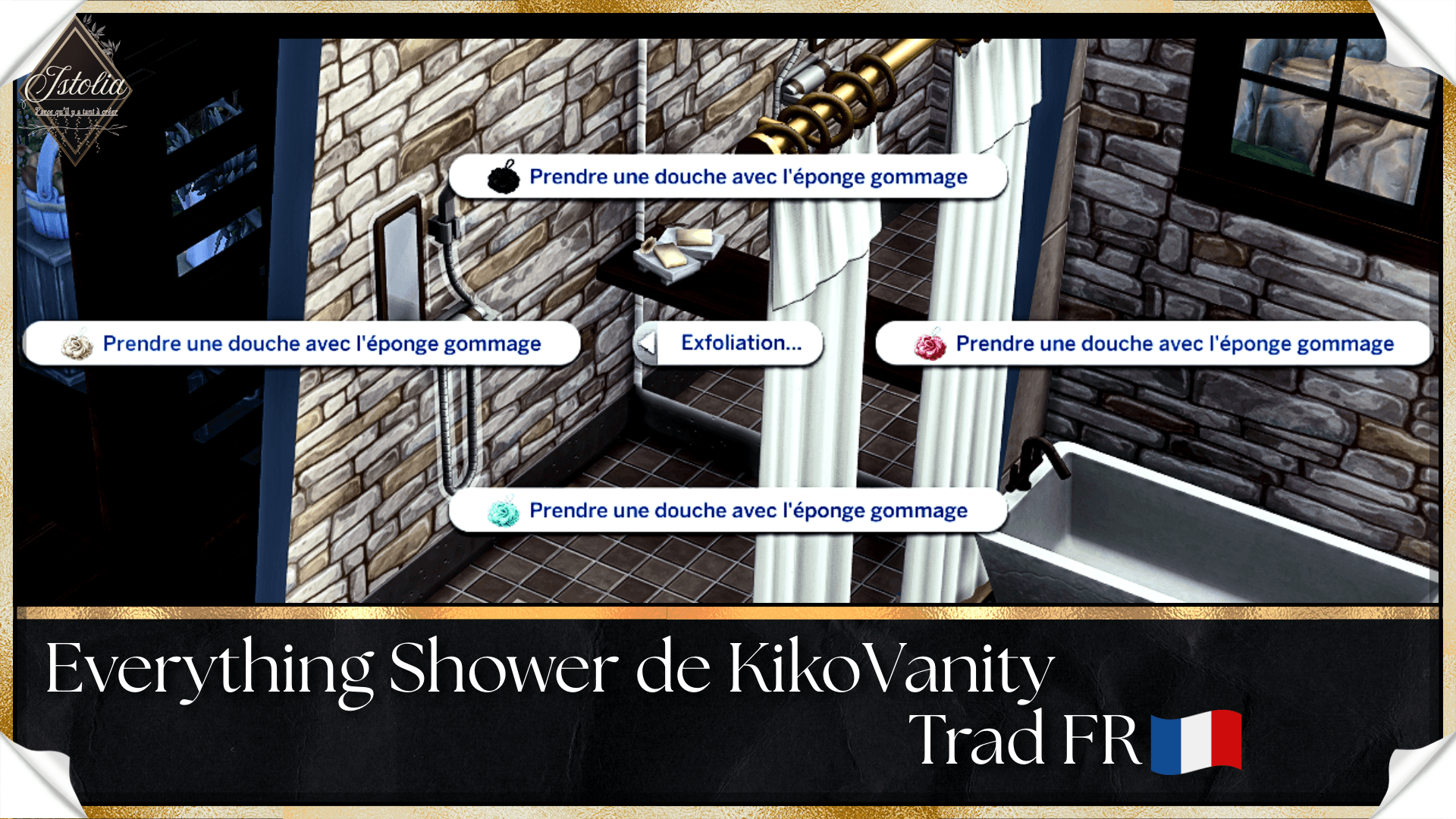 Traduction FR Everything Shower de KikoVanity traduit par Istolia Sims 4