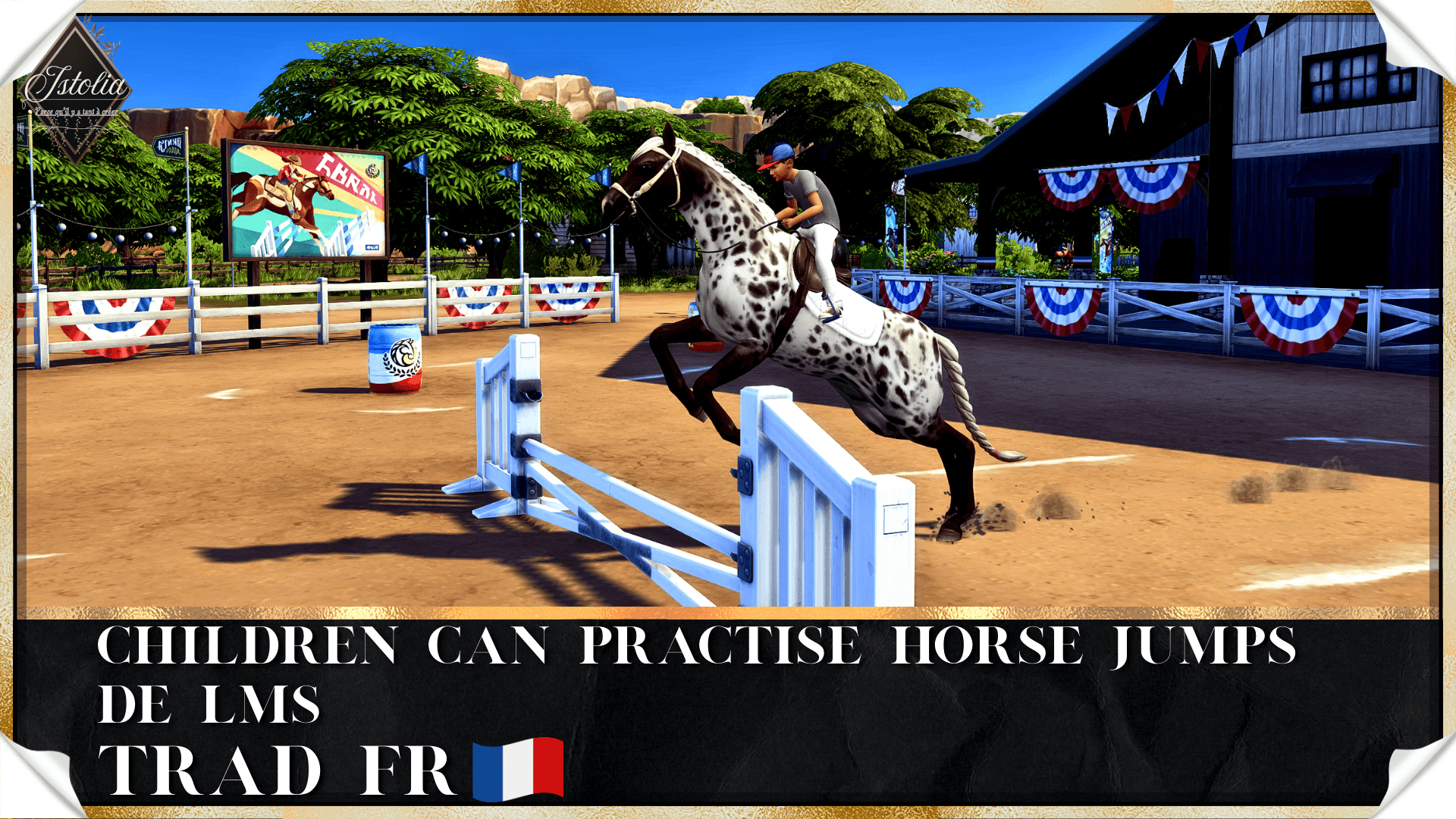Traduction FR Children can Practise Horse Jumps de LMS traduit par Istolia Sims 4