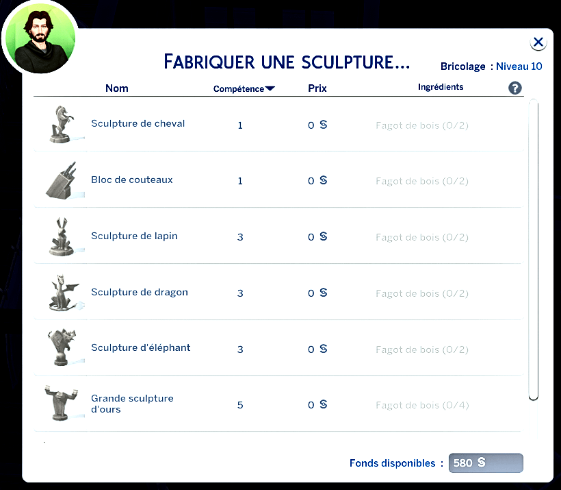 Traduction FR Woodworking Table Rework de LMS traduit par Istolia Sims 4