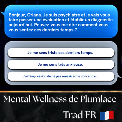 Traduction FR Mental Wellness de Plumlace traduit par Istolia Sims 4