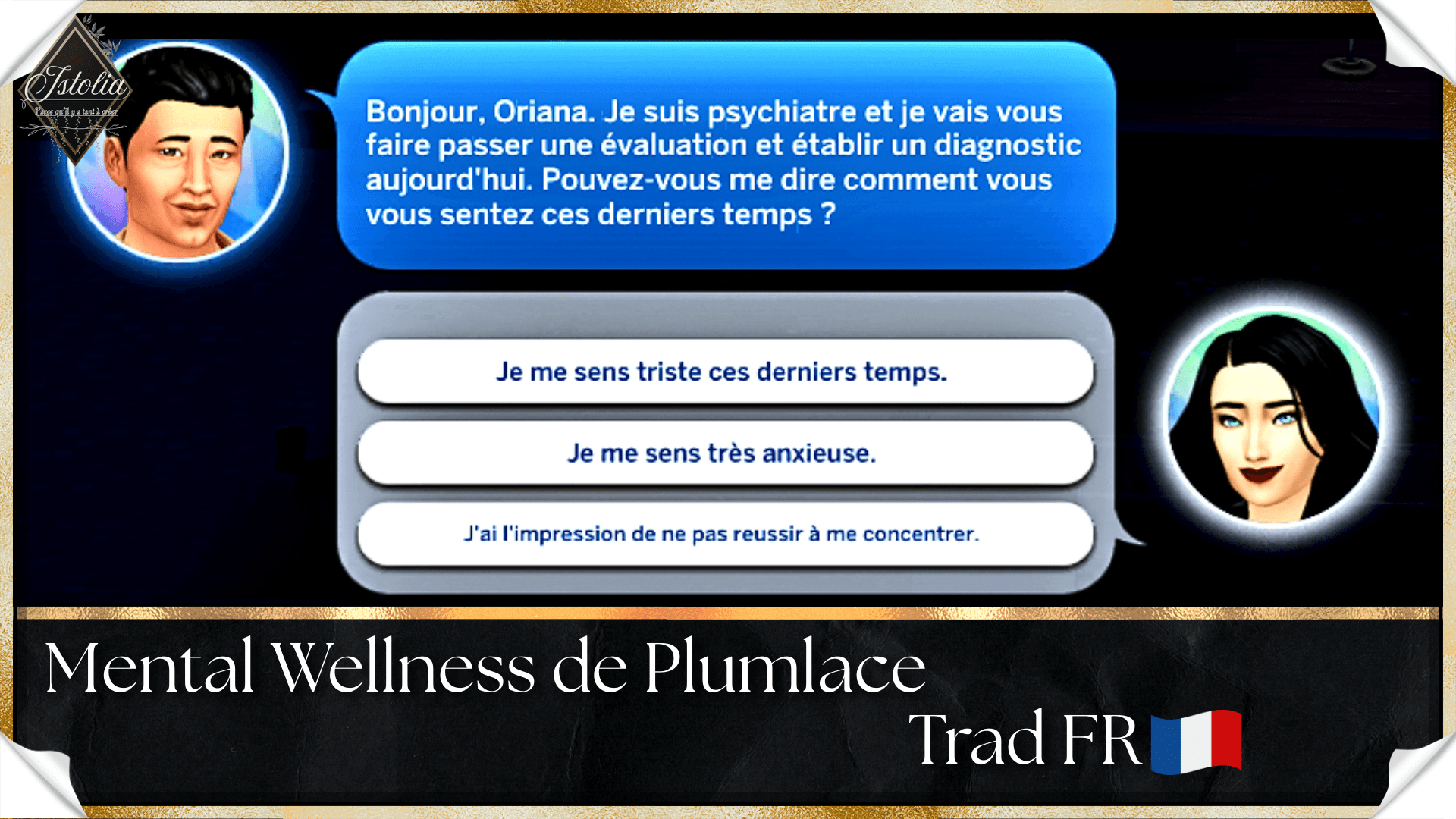 Traduction FR Mental Wellness de Plumlace traduit par Istolia Sims 4