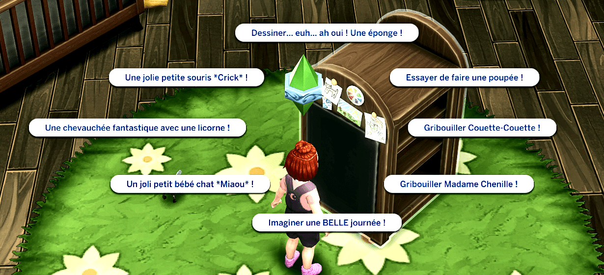 Traduction FR Tiny Scribbles Art Station de Tamsie traduit par Istolia Sims 4