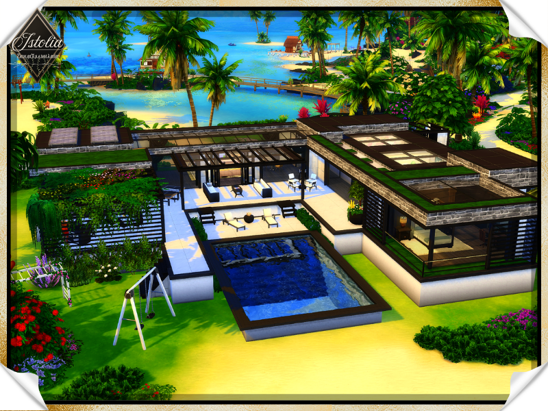 Reflet de lagune construction Sims 4 Istolia