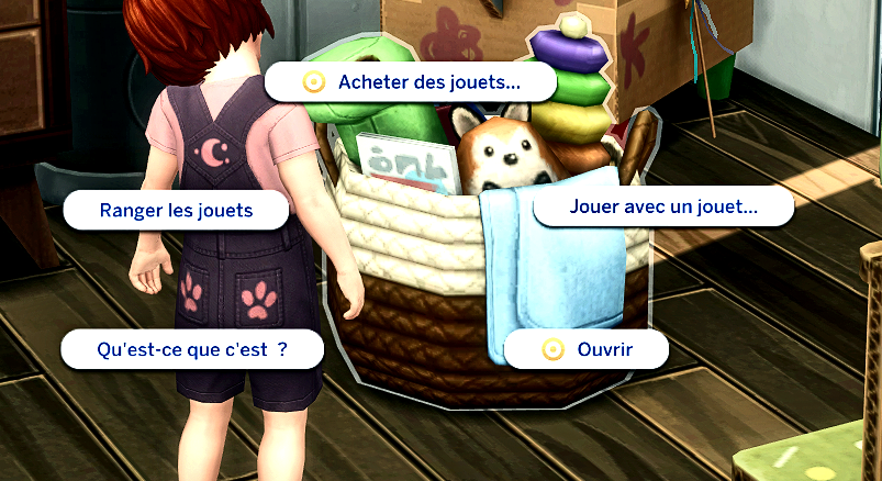 Traduction FR Functional Toy Basket de Meraki traduit par Istolia Sims 4