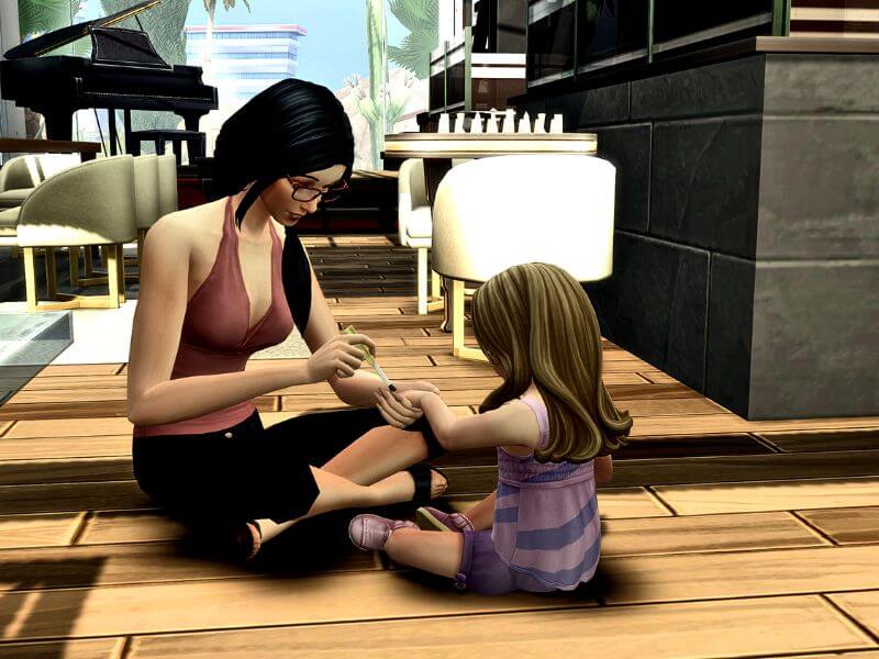 Traduction FR At Home Manicure de Meraki traduit par Istolia Sims 4