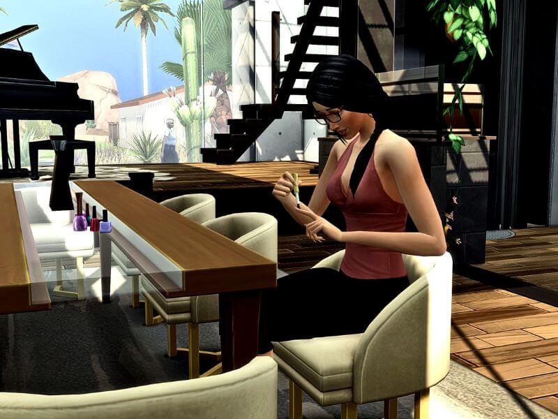 Traduction FR At Home Manicure de Meraki traduit par Istolia Sims 4