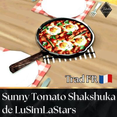 Traduction FR Sunny Tomato Shakshuka Set de LuSimLaStars traduit par Istolia Sims 4