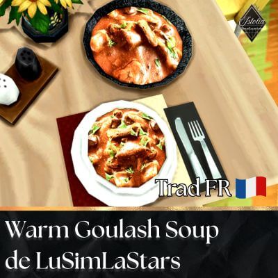 Traduction FR Warm Goulash Soup de LuSimLaStars traduit par Istolia Sims 4
