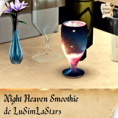 Custom Food Enabler Core de LuSimLaStars Traduction FR Night Heaven Smoothie de LuSimLaStars traduit par Istolia Sims 4