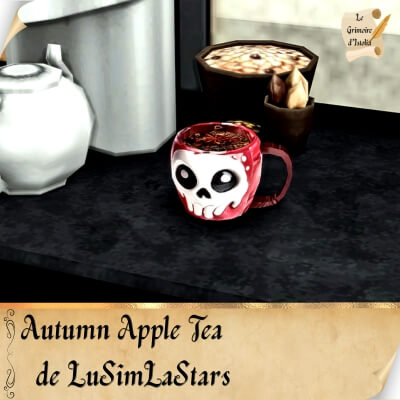 Custom Food Enabler Core de LuSimLaStars Traduction FR Autumn Apple Tea de LuSimLaStars traduit par Istolia Sims 4