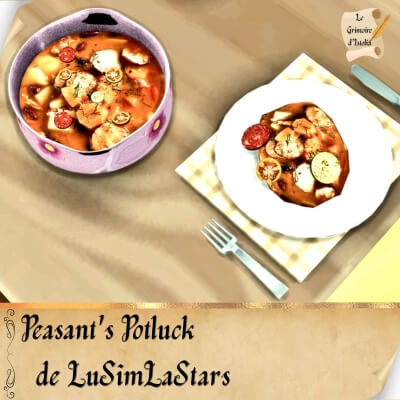 Custom Food Enabler Core de LuSimLaStars Traduction FR Peasant's Potluck de LuSimLaStars traduit par Istolia Sims 4
