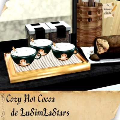 Custom Food Enabler Core de LuSimLaStars Traduction FR Cozy Hot Cocoa de LuSimLaStars traduit par Istolia Sims 4
