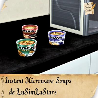 Custom Food Enabler Core de LuSimLaStars Traduction FR Instant Microwave Soups de LuSimLaStars traduit par Istolia Sims 4