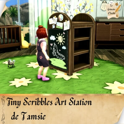 Traduction FR Tiny Scribbles Art Station de Tamsie traduit par Istolia Sims 4