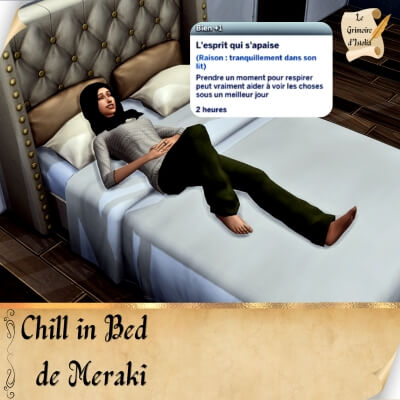 Traduction FR Chill in Bed de Meraki traduit par Istolia Sims 4