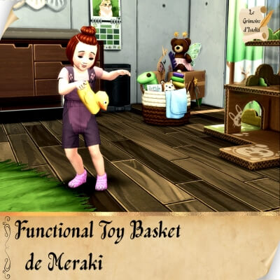 Traduction FR Functional Toy Basket de Meraki traduit par Istolia Sims 4