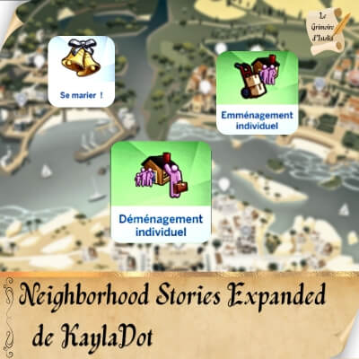 Traduction FR Neighborhood Stories Expanded de KaylaDot traduit par Istolia Sims 4