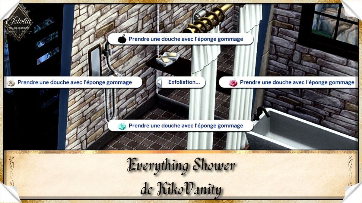 Traduction FR Everything Shower de KikoVanity traduit par Istolia Sims 4