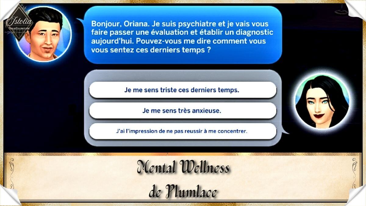 Sims 4 | Traduction FR Mental Wellness de Plumlace Traduction FR Mental Wellness de Plumlace traduit par Istolia Sims 4