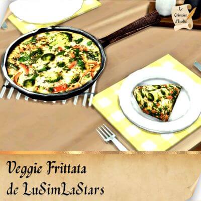 Custom Food Enabler Core de LuSimLaStars Traduction FR Veggie Frittata de LuSimLaStars traduit par Istolia Sims 4