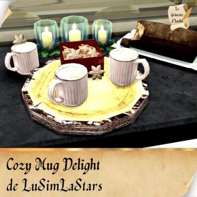 Custom Food Enabler Core de LuSimLaStars Traduction FR Cozy Mug Delight de LuSimLaStars traduit par Istolia Sims 4