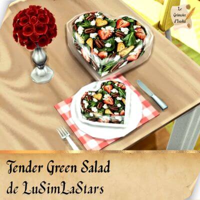 Custom Food Enabler Core de LuSimLaStars Traduction FR Tender Green Salad de LuSimLaStars traduit par Istolia Sims 4