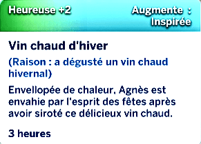 Custom Food Enabler Core de LuSimLaStars Traduction FR Winter Mulled Wine de LuSimLaStars traduit par Istolia Sims 4
