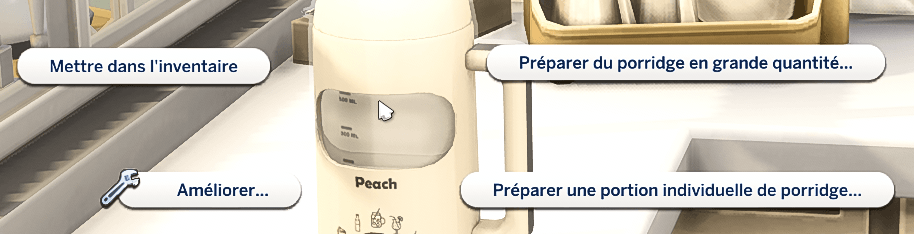 Traduction FR du mod Cooking Blender de Peach’s traduit par Istolia Les Sims 4