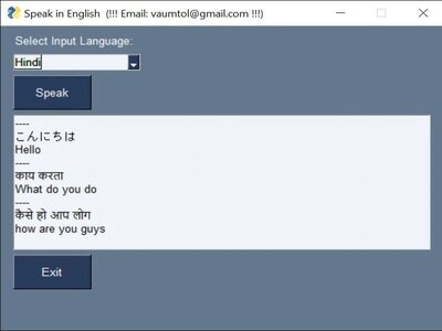 Speak in English
