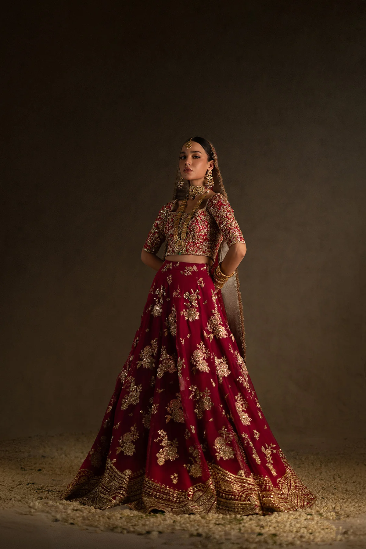 Artisan Crystal Studded Barat Outfit