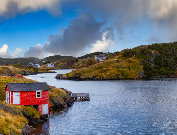 Open landscape and coastal terrain in Newfoundland and Labrador