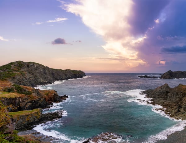 Traditional coastal village in Newfoundland and Labrador