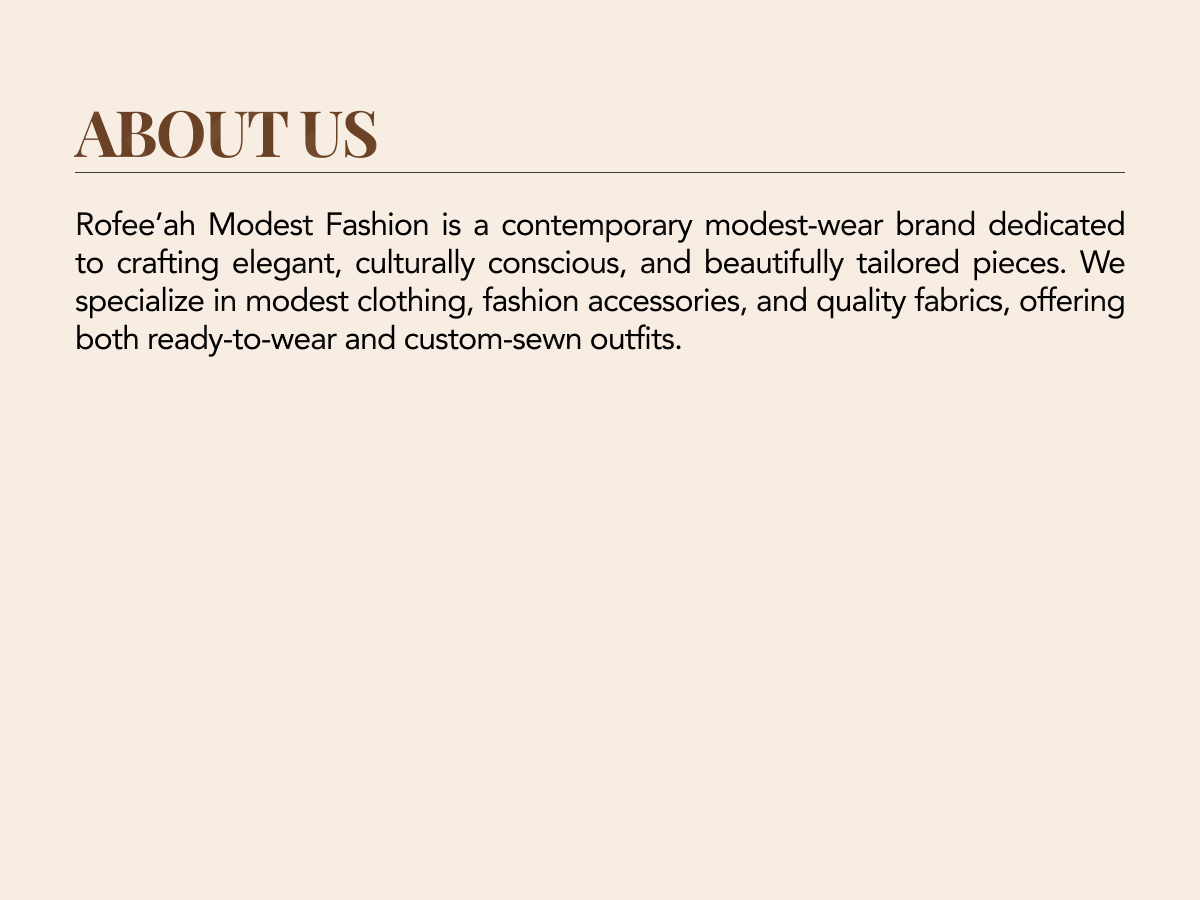 Rofee'ah Modest Fashion visual 3