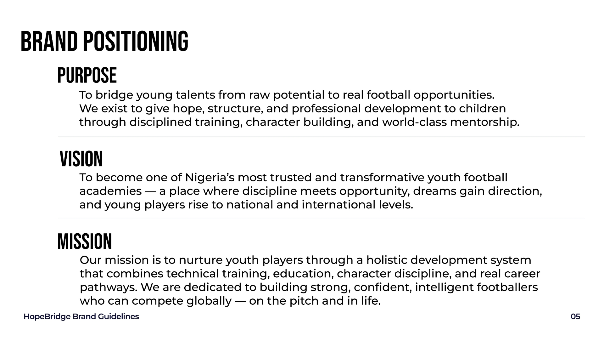 HOPEBRIDGE FC visual 5