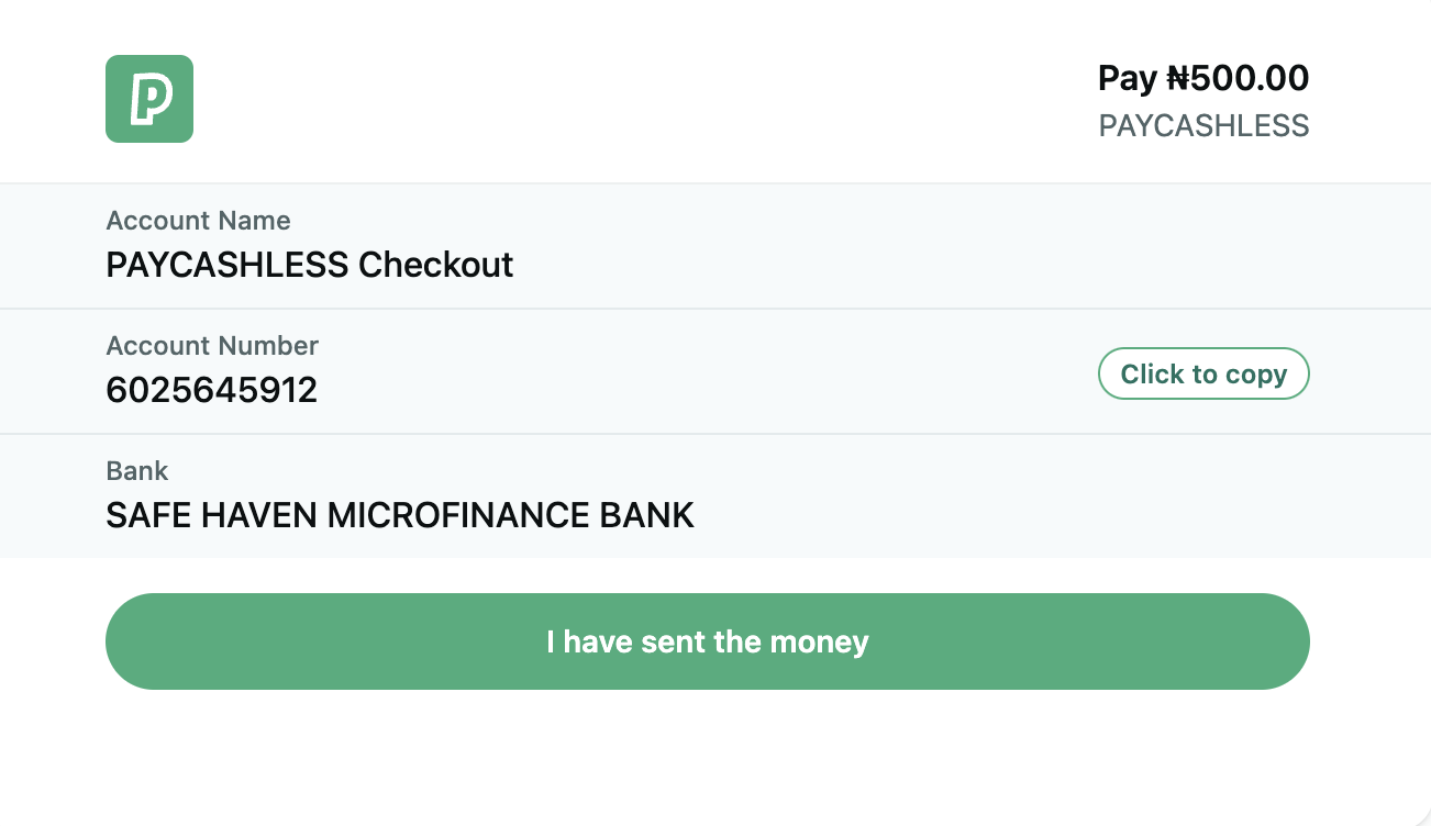 Paycashless Checkout 