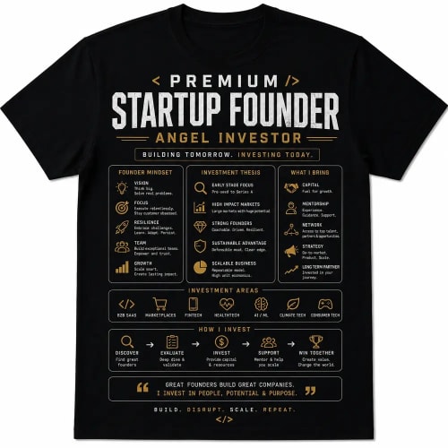 Premium Startup Founder Angel Investor Polo Shirt