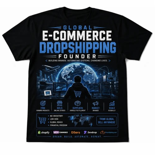 Global E-Commerce Dropshipping Founder Oversized T-Shirt