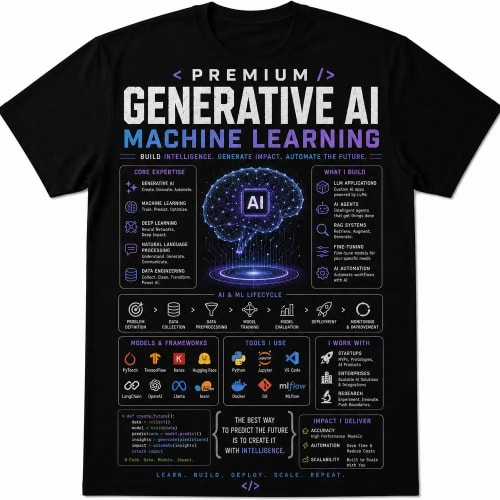 Premium Generative AI Machine Learning Polo T-Shirt